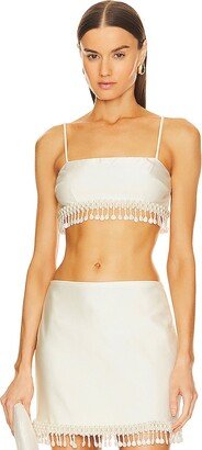 Hand-Beaded Cropped Top