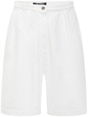 Knee-Length Pleated Bermuda Shorts