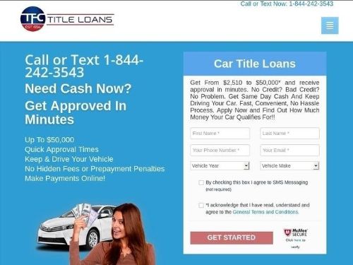 Tfc Title Loans Promo Codes & Coupons