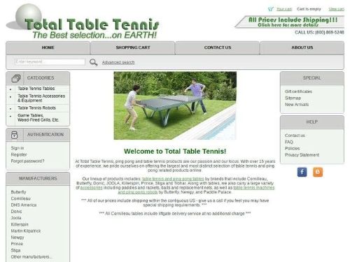 Total Table Tennis Promo Codes & Coupons