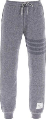 knitted joggers with 4-bar motif