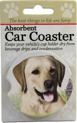 E&S Pet Car Coaster 2.5 Yellow Labrador Car Coaster Absorbant E & S Pet - Coasters