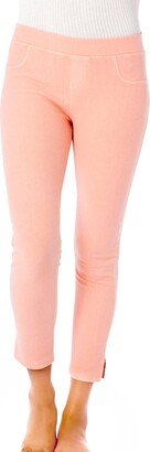 French Kyss Capri Jeggings In Peach