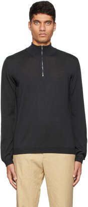 Salie 66 Navy Cecil Half-Zip Turtleneck