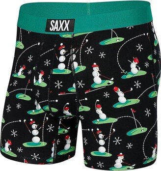 SAXX UNDERWEAR Ultra Boxer Brief Fly (18 Ho Ho Holes/Black) Men's Underwear