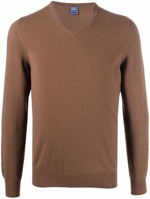 V-neck cashmere jumper-AR