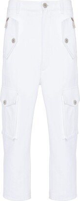 Logo-Plaque Cargo-Style Cropped Trousers