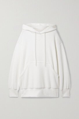 Embroidered Fleece Hoodie - Neutrals