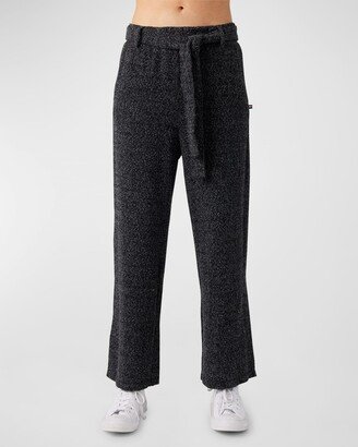 Brushed Boucle Cropped Tie Pants