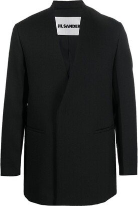 Double-Breasted Wool Blazer-AL