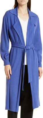 Open Front Tie Waist Knit Robe