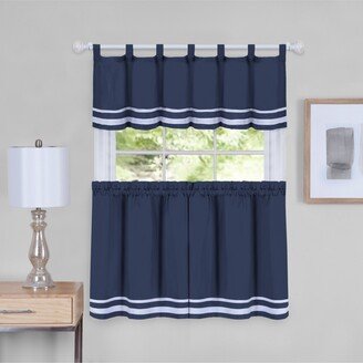 Dakota Window Curtain Tier Pair and Valance Set, 58x24