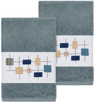 Khloe Embellished Hand Towel - Set of 2 - Teal