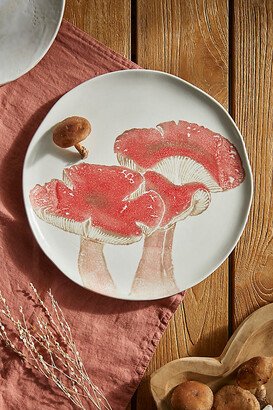 Mushroom Dinner Plate, Red-AA