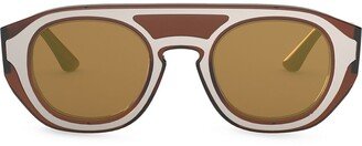 Tinted Round-Frame Sunglasses-AC