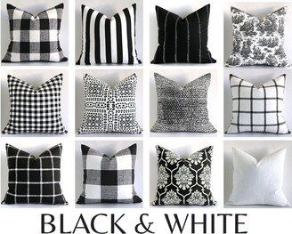 Black & White Farmhouse Decorative Throw Pillows