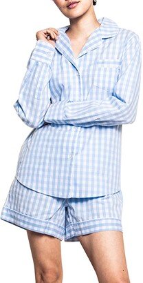 Gingham Check Short Cotton Pajamas-AA