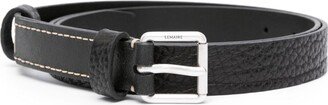 Logo-Engraved Buckle Leather Belt-AA