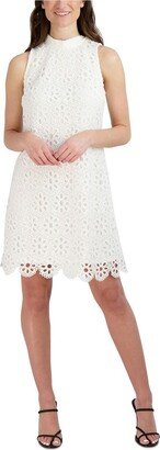 Signature By Robbie Bee Petites Womens Lace Knee Cocktail and Party Dress