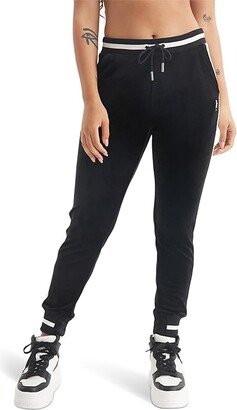 Color-Block Joggers with Contrast Rib (Liquorice) Women's Clothing