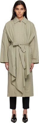 Beige Layered Trench Coat