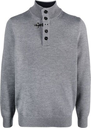 Button-Placket Virgin Wool Jumper