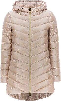 'a-shape' Long Down Jacket