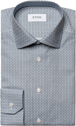 Contemporary-Fit Geometric Dress Shirt