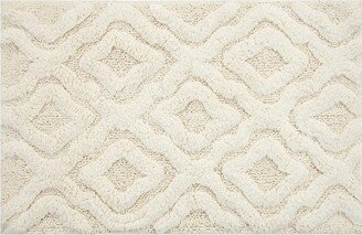 Knightsbridge Link Bath Rug Cotton Non Skid Back - , Ivory