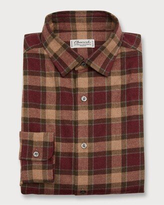 Men's Plaid Cotton Dress Shirt-AA