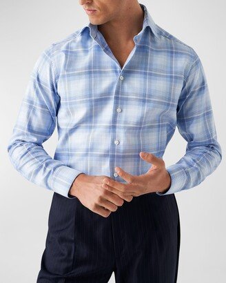 Men's Slim Fit Plaid Dress Shirt-AA