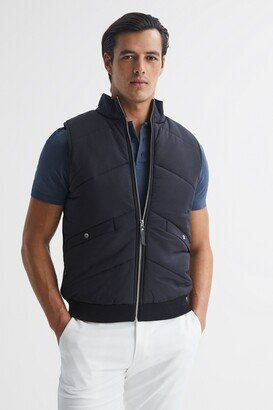 Sleeveless Quilted Knitted Gilet