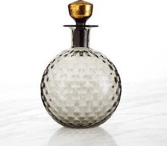 Whiskey Decanter in Antique Grey With 24K Gold Leaf