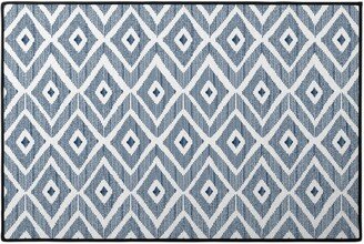 Door Mats: Ikat - Navy Door Mat, Blue