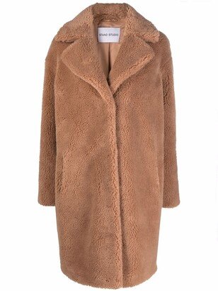 Faux-Fur Midi Coat-AA