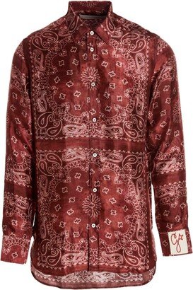 Bandana Printed Button-Up Shirt