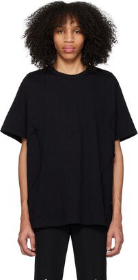 Black Paneled T-Shirt-AA