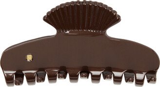 Brown Small Fan Shell Hair Clip-AA