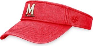 Men's Red Maryland Terrapins Terry Adjustable Visor