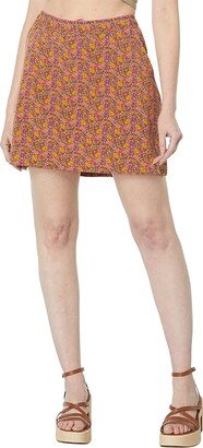 Sunkissed Weekend Skort (Sea Blue Clustered Print) Women's Skort