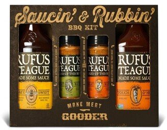 Alder Creek Gift Baskets Rufus Teague Bbq Kit Gift Set, 4 Piece - Multi, Assorted