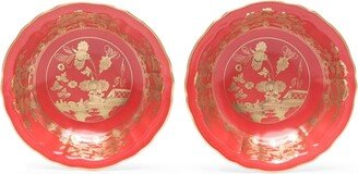 Oriente Italiano Rubrum porcelain plate (set of two)-AA