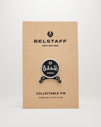 Unisex Brass & Enamel Since 1924 Pin In Silver/black