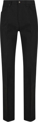 Button Detailed Straight Leg Trousers-AL