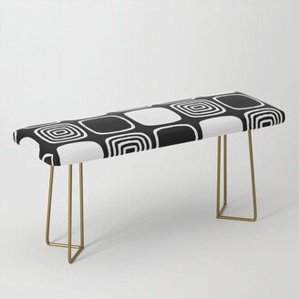 Retro Mid Century Modern Geometric Abstract 923 Benches