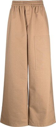 Logo-Embossed Wide-Leg Trousers