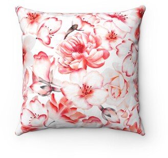 Pink Floral Whimsical Pillow Cover, Once Upon A Time Covers, Decor, Summer Spring Home