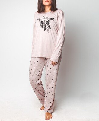 Mood Pajama Soft Feather Long- Sleeve Pajama Set