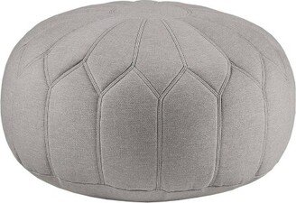 Avery Round Pouf Ottoman Gray