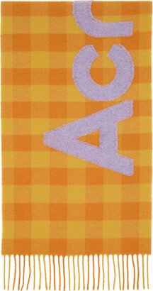 Orange Check Scarf